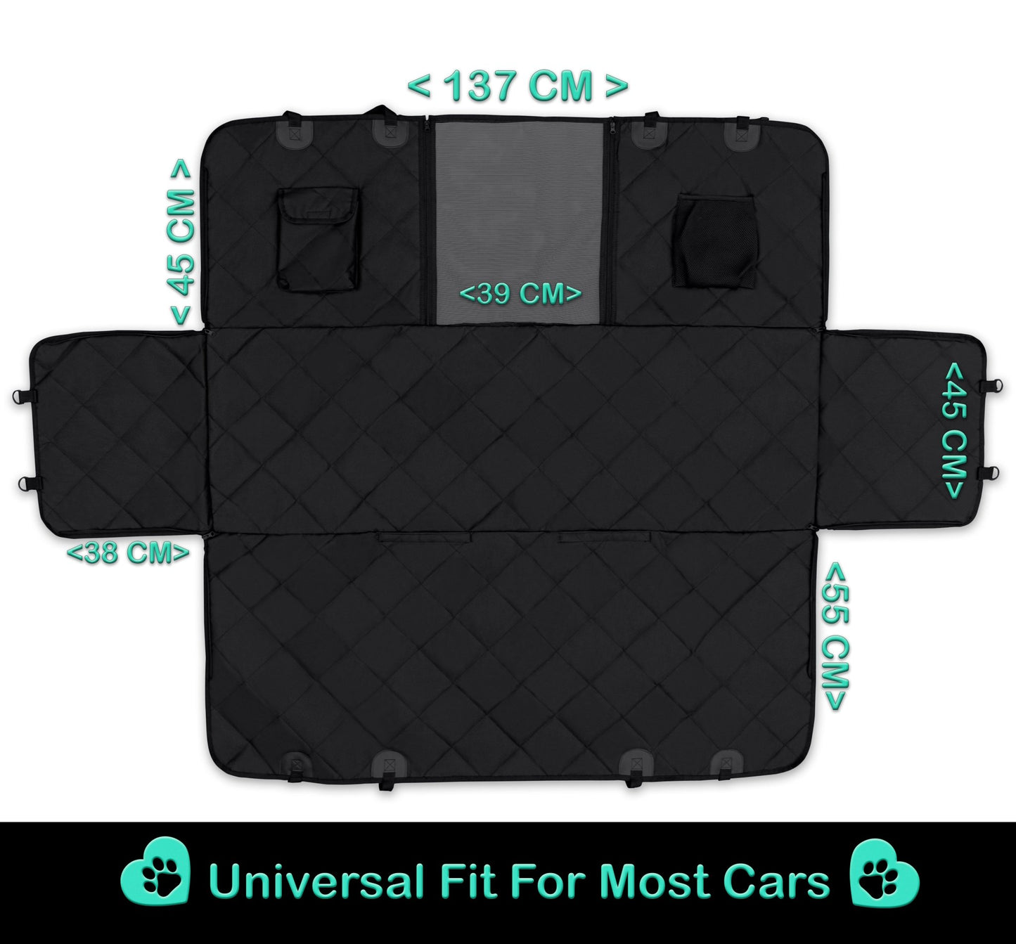 PawsLoving™ Back Seat Cover – Universal Fit Dog Car Hammock