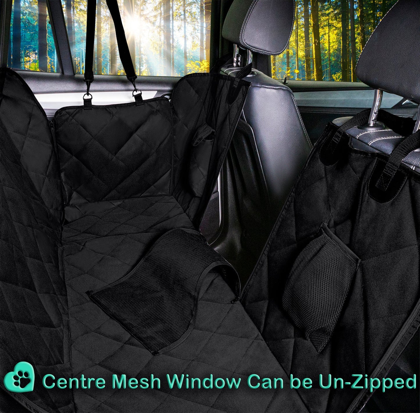 PawsLoving™ Back Seat Cover – Universal Fit Dog Car Hammock